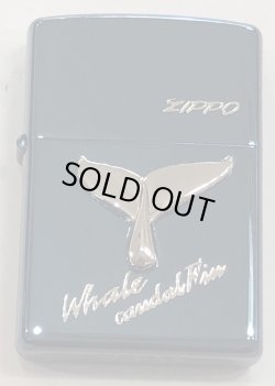 画像2: zippo  ホエール　クジラの尻尾　ブル-チタン　2001年製造