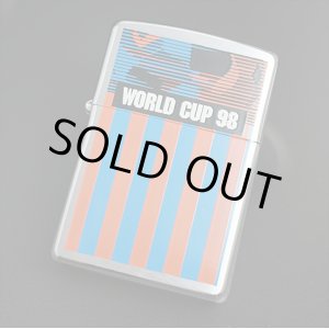 画像: zippo  WORLD CUP ’98 ストライププリント 1997年製造