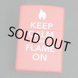 画像: zippo KEEP CALM AND FLAME 28671