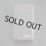 画像: zippo 黒マット ロゴ スリム 2005年製造