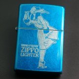 画像: zippo WINDY バレル加工 ブルー 2013年製造