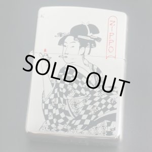 画像: zippo ジャパネスクシリーズ 喜多川歌麿  ビードロを吹く娘 1994年製造