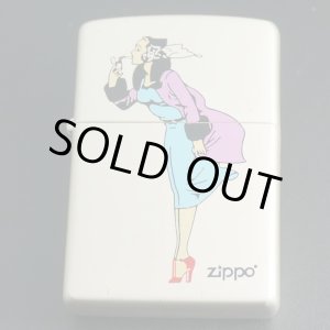 画像: zippo WINDY パールホワイト プリント 2006年製造 