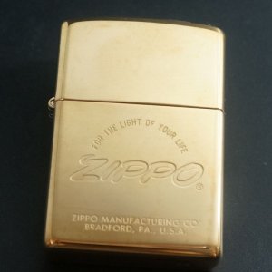 画像: zippo ロゴ ブラスミラー 2002年製造