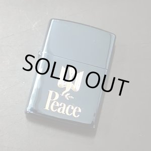 画像: zippo Peace ブルーチタン 1991年製造 新品未使用