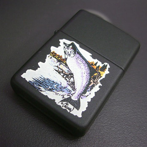 画像1: zippo タウン＆カントリー　サーモン柄　1992年製造