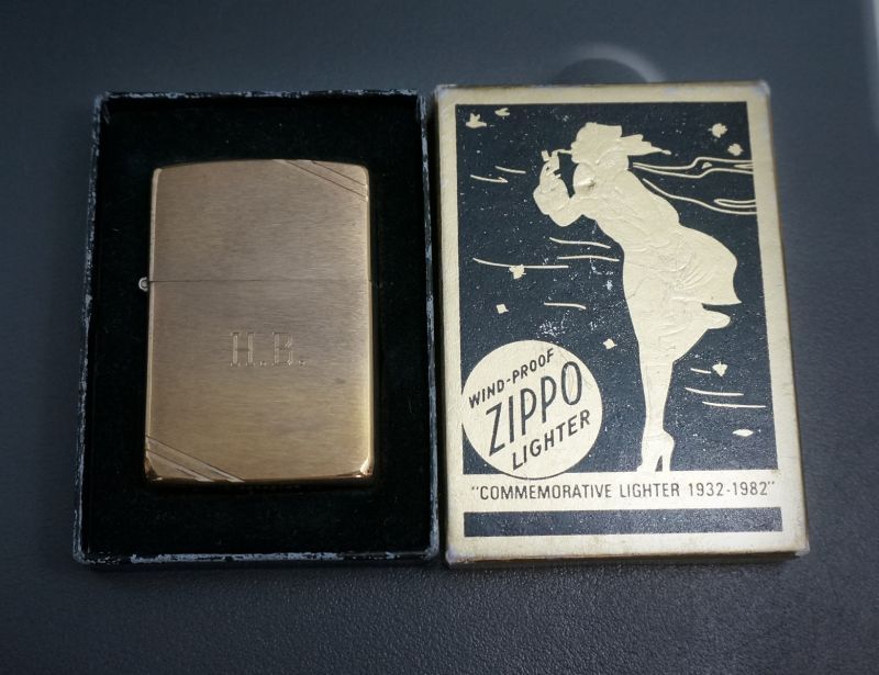 画像: zippo ジッポー創業50周年記念モデルCOMMEMORATIVE イニシャル「H.B」