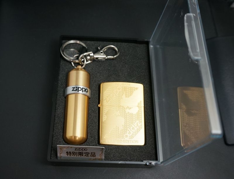 画像: zippo WINDY 金精密エッチング オイルタンクセット 1994年製造