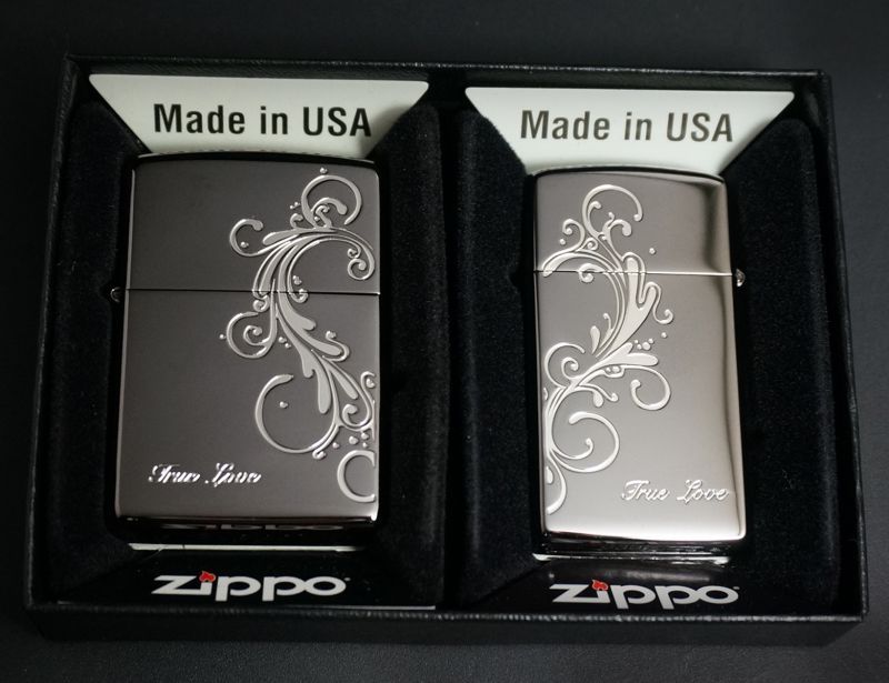 画像: zippo ハートペア2 BK