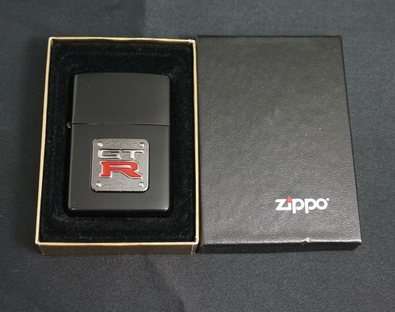 画像: zippo Skyline GT-R メタル 黒マット 2000年製造