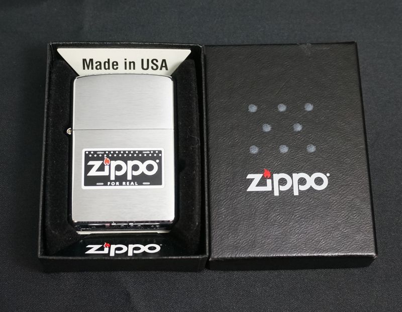 画像: zippo プレート柄 黒  #200 2003年製造