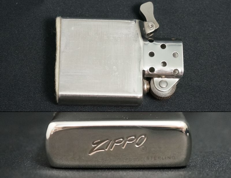 アイボリー×レッド Z115 ZIPPO スターリングシルバー 筆記体 STERLING