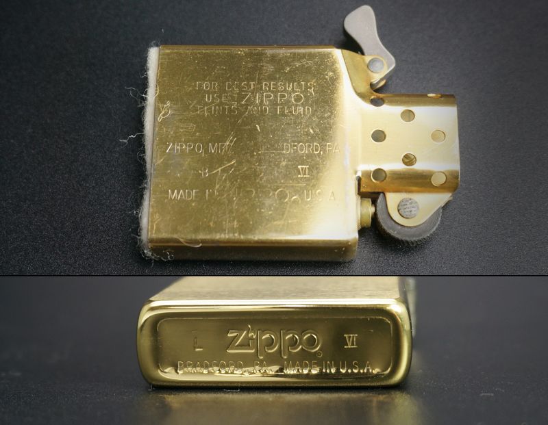 画像: zippo #204B ブラッシュ・ブラス 1990年製造