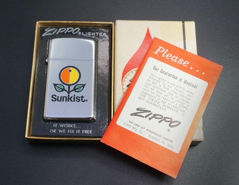 画像: zippo Sunkist (サンキスト）スリム 1970年製造 