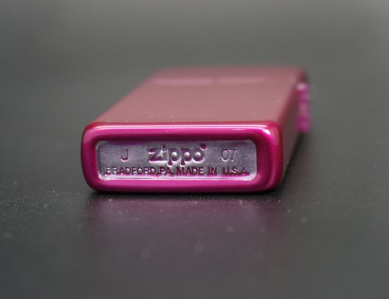 画像: zippo バレル加工 ピンク スリム 2007年製造