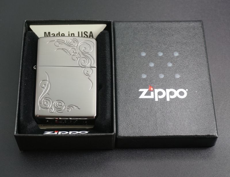 画像: zippo アラベスクサテーナ BK