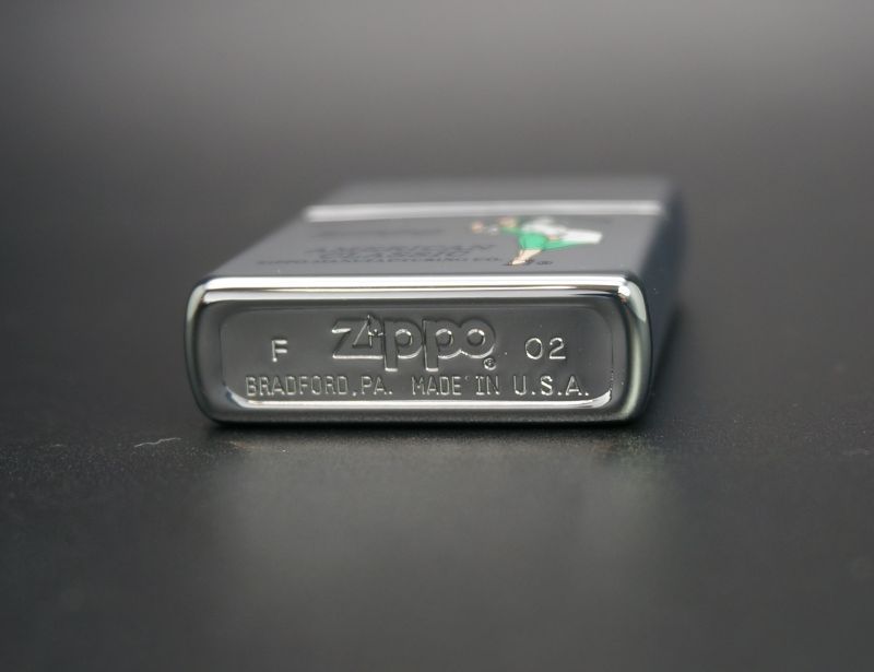 画像: zippo WINDY グリーン/ホワイト プリント #250 2002年製造