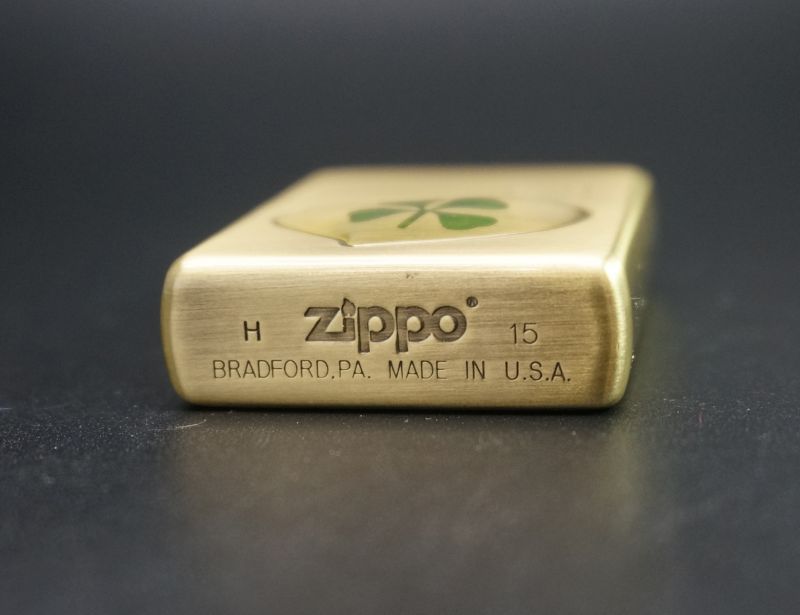 画像: zippo 四つ葉 本物のクローバー faith(誠実)