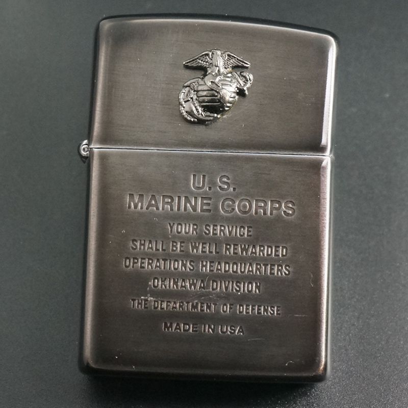 Zippo/ジッポー U.S. MARINE CORPS アメリカ軍 紋章 メタル 1986年製