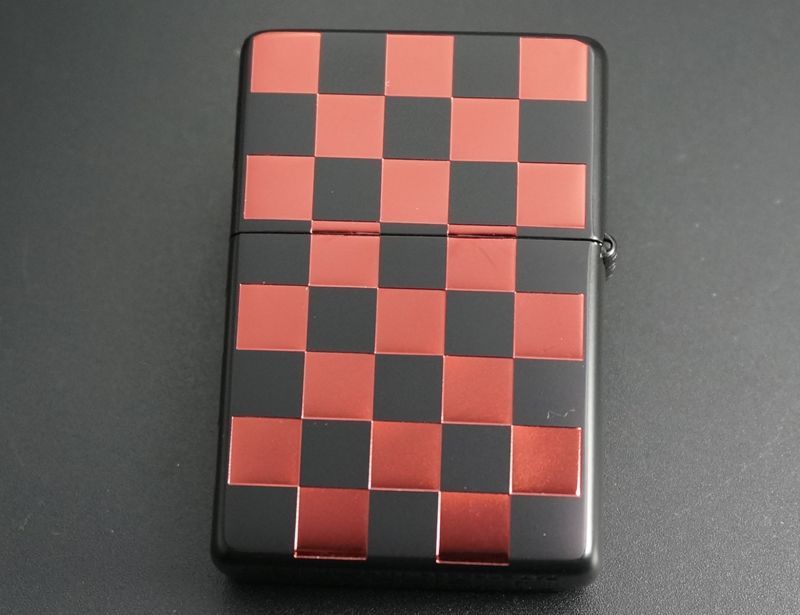 画像: zippo フラットトップ チェッカー RD