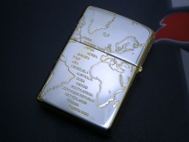 画像: zippo '09  WORLD BASEBALL CLASSIC WORLD MAP